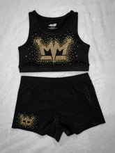 Load image into Gallery viewer, MODEL MAVENS RHINESTONE SPORTS BRA SET
